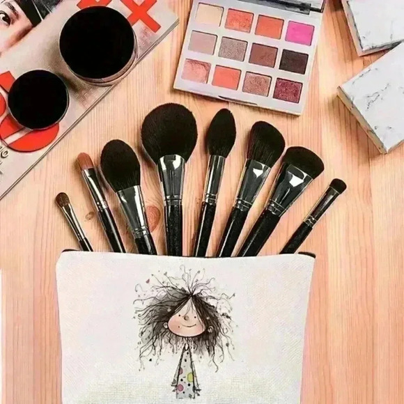 Canvas Makeup Bag - Picture 2 of 3